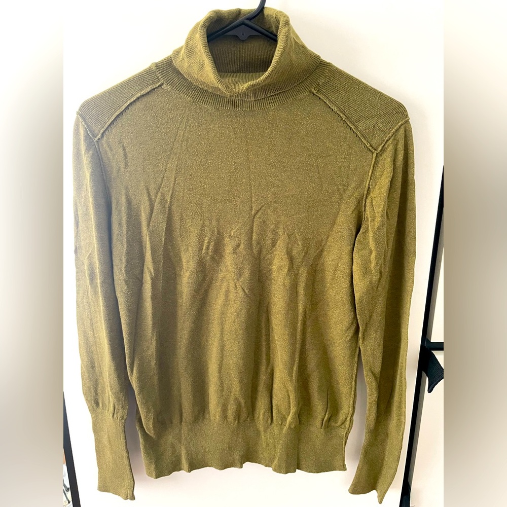 Loft Army Green Turtleneck—Women’s M